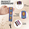 Polyester Floral Embroidered Jacquard Ribbon Keychain KEYC-TAC00045-4