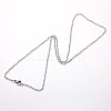 Tarnish Resistant Trendy Unisex 304 Stainless Steel Cable Chain Necklaces X-NJEW-M057-B-01-2