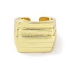 Brass Open Cuff Rings for Women RJEW-A035-06G-2