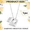 1pc Brass Chain with Alloy Letter Pendants Necklaces NJEW-LP0001-41O-P-2