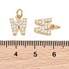 SHEGRACE Brass Micro Pave Clear Cubic Zirconia Pendants XGRQ29692-394G-W-3