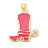Brass with Cubic Zirconia with Enamel Pendant KK-Q814-22G-06-1