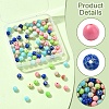 100Pcs 5 Colors Synthetic Imperial Jasper Dyed Beads Strands G-YW0001-96-3