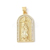 Brass Micro Pave Clear Cubic Zirconia Pendants ZIRC-I071-02G-01-1