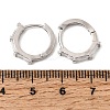 Brass Pave Cubic Zirconia Hoop Earrings EJEW-G471-09P-01-5