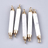 Electroplate Natural Howlite Links connectors G-S344-73J-1