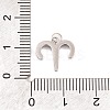 316 Stainless Steel Micro Pave Cubic Zirconia Pendants STAS-K284-01A-P-3
