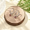 304 Stainless Steel Micro Pave Cubic Zirconia Hoop Earrings STAS-R004-02P-01-2
