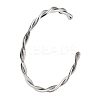 Non-Tarnish 304 Stainless Steel Twisted Rope Cuff Bangles for Women LS-BJEW-P296-01P-1