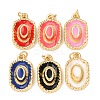 Brass Enamel Pendants KK-K408-66G-1