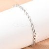 201 Stainless Steel Bulb Link Chains Chain Bracelets for Women BJEW-G767-01B-P-1