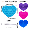 4Pcs 4 Colors Silicone Hot Resistant Cup Mats AJEW-GF0008-28B-2