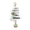 Glass Seed Beaded Christmas Tree Big Pendants PALLOY-TA00330-03-1