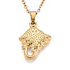 304 Stainless Steel Pendant Necklaces NJEW-T018-44G-4