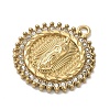 304 Stainless Steel & Rhinestone Pendants STAS-G371-09G-01G-2