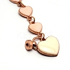 Alloy Enamel Heart Link Chains for DIY Keychains LS-AJEW-WH0188-85B-3