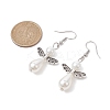 Platinum Alloy & Plastic Dangle Earrings EJEW-JE05599-01-3