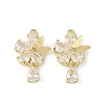 Brass Micro Pave Cubic Zirconia Pendants KK-C107-01G-1