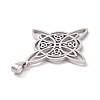 Non-Tarnish 304 Stainless Steel Hollow Pendants LS-STAS-P313-02P-2