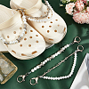 4Pcs 2 Style Punk Style Barbed Wire Alloy Link Shoe Chains DIY-WR0002-63-5