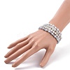 4Pcs 4 Style Natural & Synthetic Mixed Gemstone & 304 Stainless Steel Beaded Stretch Bracelets Set for Women BJEW-JB09116-6