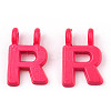 Rack Plating Spray Painted Alloy 2-Loop Link Pendants PALLOY-N176-01R-2