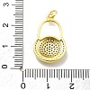 Rack Plating Brass Micro Pave Cubic Zirconia Pendants KK-D359-08G-3