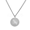 Non-Tarnish 304 Stainless Steel 12 Constellation Pendant Necklaces for Sweater FZ0908-3-1
