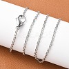 Tarnish Resistant 304 Stainless Steel Cable Chain Necklaces NJEW-P147-07P-4