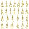 26Pcs 26 Styles Brass Micro Pave Cubic Zirconia Pendants KK-CJ0002-50-1