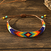 Bohemian Style Geometric Glass Seed Bead Handmade Bracelet for Women HL6362-5-1