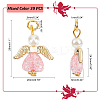 30Pcs Transparent Acrylic Pendants FIND-PH0008-05-WH-2