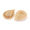 Rack Plating Brass Hollow Pendants KK-P244-10KCG-2