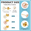 6Pcs 3 Colors Natural Cultured Freshwater Pearl Stud Earrings EJEW-TAC00026-4