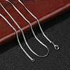 2mm Rack Plating Brass Herringbone Chain Necklaces for Women Men MAK-L044-20P-1