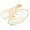 304 Stainless Steel Double Layer Square Snake Chain & Cable Chain Necklaces for Women LS-NJEW-G140-01B-G-1