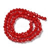Opaque Solid Color Imitation Jade Glass Beads Strands GLAA-F029-P4mm-02-2