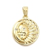 Brass Micro Pave Cubic Zirconia Pendants KK-P336-07G-1