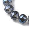 Transparent Electroplate Glass Beads Strands EGLA-N002-34D-F04-3