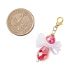 5Pcs Angel Glass & Acrylic Pendant Decorations HJEW-JM04180-01-3