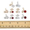 10Pcs 10 Styles Brass Micro Pave Cubic Zirconia Pendants KK-FS0001-80-5