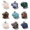 Natural & Synthetic Mixed Gemstone Pendants G-B068-12P-1