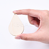 DIY Leaf & Teardrop Poplar Wood Big Pendant Keychain Making Kits DIY-YW0011-58-4