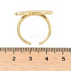 Heart Brass Cuff Rings for Women RJEW-A069-09G-5