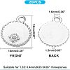 304 Stainless Steel Pendant Rhinestone Settings STAS-UN0007-21P-2