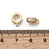 Brass Micro Pave Clear Cubic Zirconia Tube Bails KK-Z126-27G-3