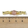 Natural Strawberry Quartz with Brass Fold Over Clasps G-G141-03G-17-3