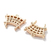 Brass Micro Pave Cubic Zirconia Charms KK-M102-54G-2