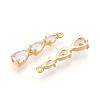 Brass Micro Pave Cubic Zirconia Pendants X-KK-N261-118C-G-2