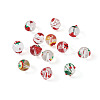 Kissitty 20Pcs 10 Style Transparent Glass Enamel Beads GLAA-KS0001-08-12